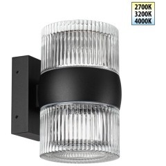 Светильник уличный настенный с переключателем цветовой температуры с влагозащитой IP65 Novotech и светоиодным LED модулем 8 Ватт 100-240V 2700К/3200К/4000К ESTIMA 359718