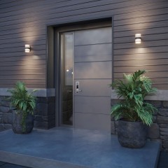 Светильник уличный настенный с переключателем цветовой температуры с влагозащитой IP65 Novotech и светоиодным LED модулем 8 Ватт 100-240V 2700К/3200К/4000К ESTIMA 359718