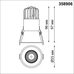 Встраиваемый светильник Novotech 358906 LANG светодиодный LED 7W