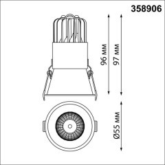 Встраиваемый светильник Novotech 358906 LANG светодиодный LED 7W