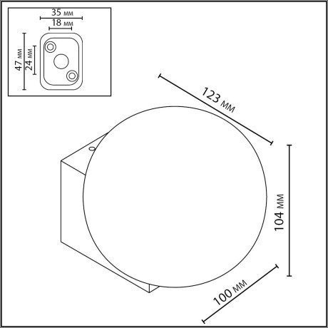 Фасадный светильник IP54 LED 1*G9 LED*5W 220-240V VIVA 7124/1WA
