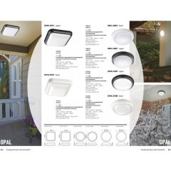 Уличный потолочный светильник Novotech 358015 OPAL IP65 светодиодный LED 12W