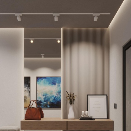 359810 Белый светодиодный однофазный трехжильный трековый светильник 10Вт 882Лм 4000К 32° CRI≥90 180-265V IP20 Novotech SOLETTE