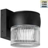 Светильник уличный настенный с переключателем цветовой температуры с влагозащитой IP65 Novotech и светоиодным LED модулем 8 Ватт 100-240V 2700К/3200К/4000К ESTIMA 359717
