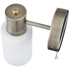 8100/1W COMFI LN25 бронза/белый металл/стекло Бра Е14 1*40W 220V MAVE