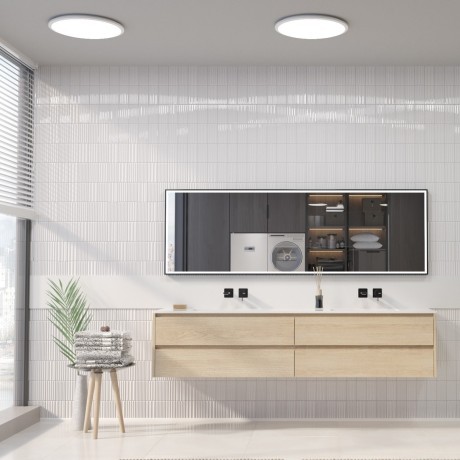 Светильник накладной влагозащищ. диммир. с датчиком движения (пульт ДУ в комплекте) IP43 LED 48W 4320Лм 3000-6000К Novotech MASK 359211 