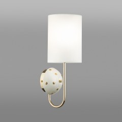 5423/1W MODERN ODL_EX24 43 золотой/молочный/белый/металл/керамика/ткань Бра E14 1*40W POLLEN