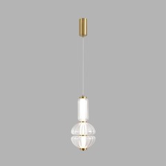 8325/28L Светодиодный подвесной светильник с прозрачным плафоном и бронзовым основанием 13Вт 617Лм 4000K CRI80 220V LUMION TAISHA