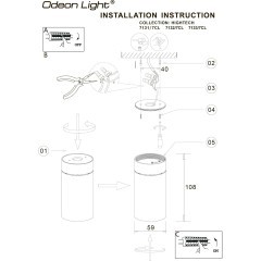 Потолочный светильник IP20 LED 7W 75Лм 3000K 36° 220-240V TURNO 7131/7CL