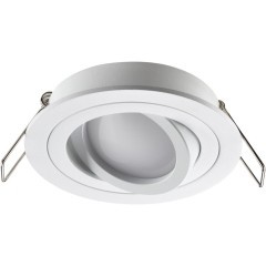 371017 Белый круглый встраиваемый светильник 92мм с поворотной лампой GU10 50W 220-240V IP20 Novotech MORUS