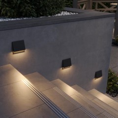 Уличная подсветка для лестниц встраиваемая в стену с переключателем цветовой температуры и влагозащитой Novotech IP65 LED 3W 100-240V 2700К\3200К\4000К SCALA 359723