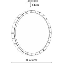 Светильник LED 30Вт 4000К D336 IP43 Sonex ATABI GOLD 7648/CL