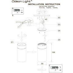 Потолочный светильник IP20 LED 7W 75Лм 3000K 36° 220-240V TURNO 7132/7CL 