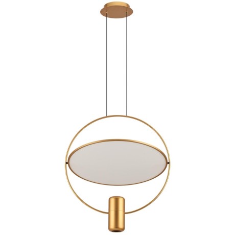 7028/2L HIGHTECH ODL25 золото/белый матовый/ металл/акрил Подвесной светильник золот. поворотный 150°  IP20 LED GU10 2*7W ORBITE