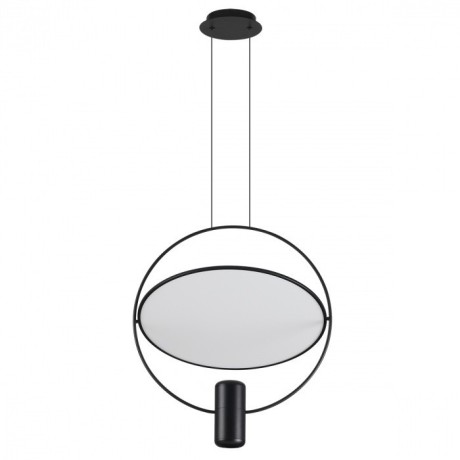 7029/2L HIGHTECH ODL25  черный/бел матовый металл/акрил Подвесной светильник черный  поворотный 150°  IP20 LED GU10 2*7W ORBITE