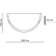 Бра Sonex 053 хром DUNA под лампу 1xE27 100W