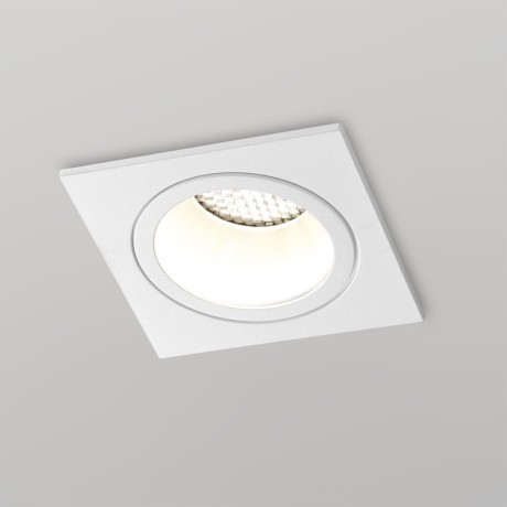 371001 Квадратный белый встраиваемый спот с антибликовым фильтром под лампу GU10 Novotech MORUS WIR