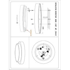 Настенно-потолочный светильник влагозащищенный Holger 2746/3C