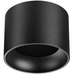 371010 Черный круглый накладной светильник с лампой GX53 макс 12Вт и антибликовым фильтом Novotech GEMINI